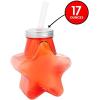 Patriotic Star-Shaped Plastic Cups with Lids and Straws, 12 Pieces