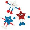 Fun Express – Patriotic Bendable Characters for Fourth of July – Toys – Character Toys – Bendables – Fourth of July – 24 Pieces