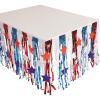 Fun Express – Patriotic Foil Tableskirt W/star Cutout for Fourth of July – Party Supplies – Table Covers – Table Skirts – Fourth of July – 1 Piece