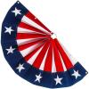 Fun Express 18″ x 9″ Patriotic Fan Drape Mini Flocked Bunting