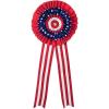 Fun Express Large Patriotic Flocked Velvet Bow – Vibrant Red White & Blue Color Scheme – Faux Velvet Plastic Material – Holiday Party Event Decor Patriotic Celebrations – 10.5″ x 26.5″ – 1 Piece