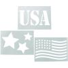 Fun Express Patriotic Star Yard Stencils – Party Decor – 3 Pieces