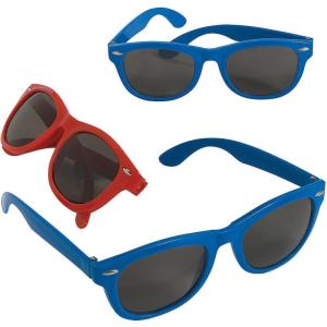 Fun Express – Patriotic Nomad Sunglasses for Fourth of July – Apparel Accessories – Eyewear – Sunglasses – Fourth of July – 12 Pieces