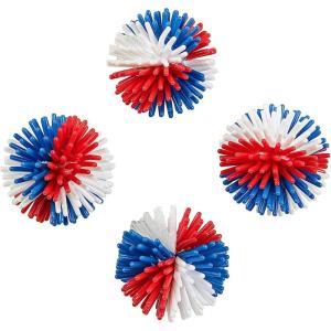 Fun Express 1 1/4″ Mini Patriotic Red, White & Blue Vinyl Porcupine Balls – 36 Pieces