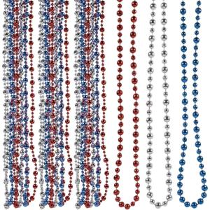 Fun Express 30″ Bulk 96 Pieces Patriotic Religious God Bless America Beaded Necklaces