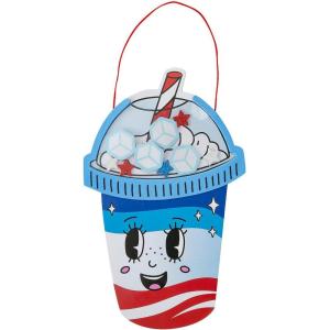 Fun Express 5 1/4″ x 8″ Patriotic Slushy Character Shaker Sign Craft Kit – Makes 12