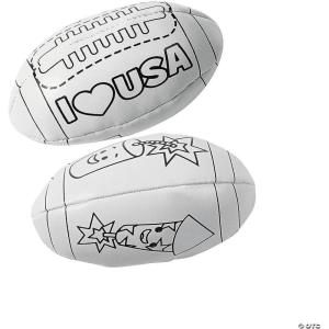 Fun Express Color Your Own Patriotic Footballs – Craft Kits – 12 Pieces