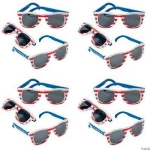 Fun Express Kids Patriotic Sunglasses, Bulk 144 Pieces