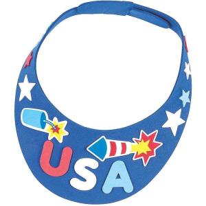 Fun Express Patriotic Foam Visor Craft Kit – Makes 12-4th of July Crafts for Kids