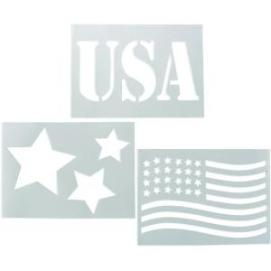 Fun Express Patriotic Star Yard Stencils – Party Decor – 3 Pieces
