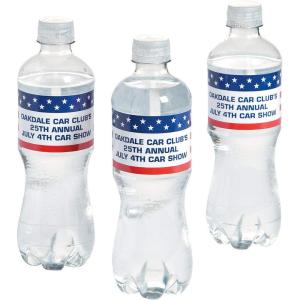 Personalized Patriotic Flag Water Bottle Labels for Fourth of July – Party Supplies – Favors – Misc Favors – Fourth of July – 50 Pieces