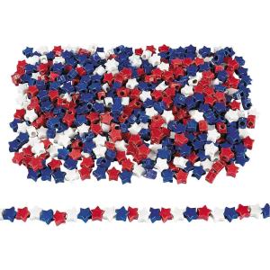 Star Shaped Patriotic Pony Beads – Crafts for Kids and Fun Home Activities