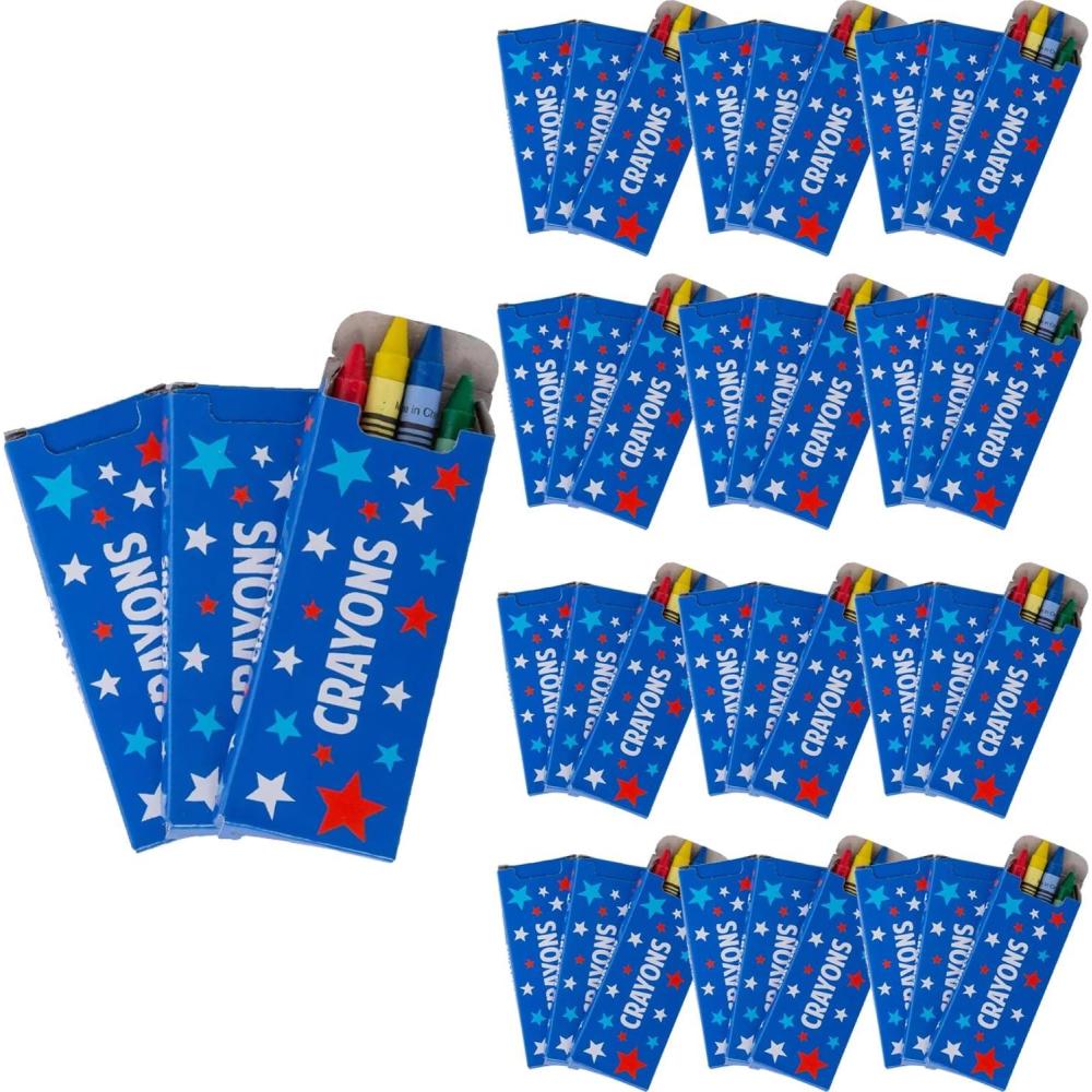 image:imageFun Express 4Color Patriotic Crayons  24 Boxes