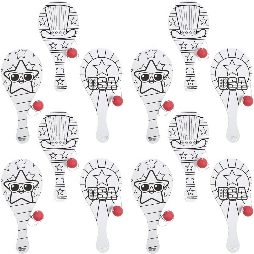image:imageFun Express CYO Patriotic Paddleball Game  Craft Kits  12 Pieces