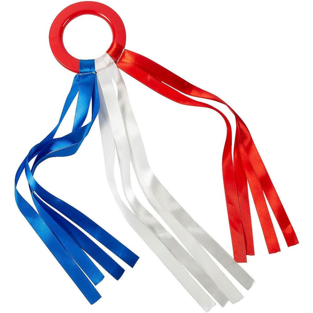 image:imageFun Express Patriotic Ribbon Hoop Wands  12 Pieces