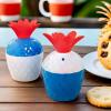 Fun Express – Patriotic Pineapple Molded Cups for Fourth of July – Party Supplies – Drinkware – Sipper & Molded Cups – Fourth of July – 12 Pieces
