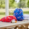 Fun Express Patriotic Nonwoven Drawstring Bags, Medium 12″ x 15″- 12 Pieces(Multicolor)