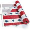 Fun Express Patriotic Red Plastic 100ft Tablecloth Roll – Disposable, Quick Cleanup – Rectangular, All-Season, 40x1200in, 2.45lbs