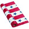 Fun Express Patriotic Red Plastic 100ft Tablecloth Roll – Disposable, Quick Cleanup – Rectangular, All-Season, 40x1200in, 2.45lbs