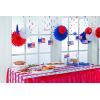 Fun Express Patriotic Red Plastic 100ft Tablecloth Roll – Disposable, Quick Cleanup – Rectangular, All-Season, 40x1200in, 2.45lbs