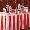 Fun Express Red and White Striped Table Skirt (1 Piece) Carnival & Event Party Supplies, Birthday Decorations, Patriotic Decor, 14 Feet x 29 Inches – VBS Vacation Bible School Supplies/Decor(1)