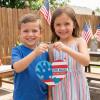 Patriotic God Bless America Heart-Shaped Handprint Sign Craft Kit, Makes 12
