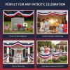 Red, White and Blue USA Patriotic Bunting – 20 feet long – Fourth of July Outdoor Home Decor