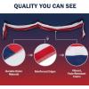 Red, White and Blue USA Patriotic Bunting – 20 feet long – Fourth of July Outdoor Home Decor