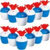 Fun Express – Patriotic Pineapple Molded Cups for Fourth of July – Party Supplies – Drinkware – Sipper & Molded Cups – Fourth of July – 12 Pieces