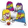 Fun Express Patriotic Nonwoven Drawstring Bags, Medium 12″ x 15″- 12 Pieces(Purple  Yellow  Pink  White  Blue )