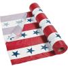 Fun Express Patriotic Red Plastic 100ft Tablecloth Roll – Disposable, Quick Cleanup – Rectangular, All-Season, 40x1200in, 2.45lbs