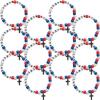 Fun Express REL Patriotic Pony Bead Bracelet CK – Craft Kits – 12 Pieces