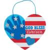 Patriotic God Bless America Heart-Shaped Handprint Sign Craft Kit, Makes 12