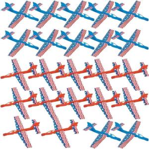 Fun Express – Cardboard Patriotic Flying Jets for Fourth of July – Toys – Vehicles – Gliders – Fourth of July – 144 Pieces
