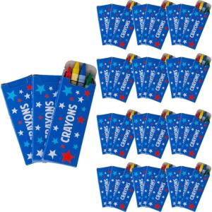 Fun Express 4-Color Patriotic Crayons – 24 Boxes