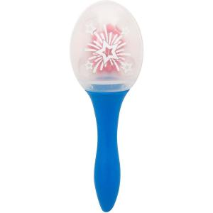 Fun Express 5 1/4″ Clear Patriotic Plastic Maracas with Red Beads – 12 Pc.