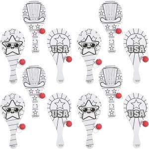 Fun Express CYO Patriotic Paddleball Game – Craft Kits – 12 Pieces