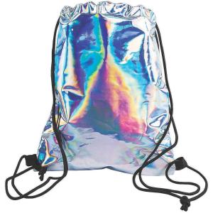 Fun Express Patriotic Nonwoven Drawstring Bags, Medium 12″ x 15″- 12 Pieces(Iridiscent)