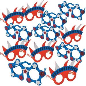 Patriotic Foam Glasses Craft Kit – 12 – Crafts for Kids and Fun Home Activities
