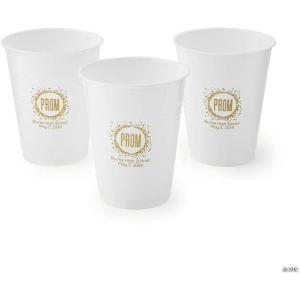 16 oz. Personalized Prom Disposable Plastic Cups – 40 Ct.