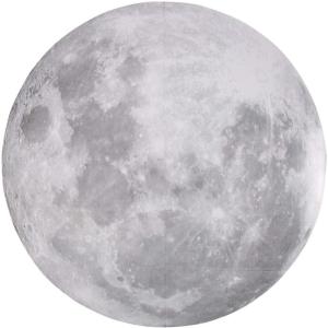 Fun Express Realistic Full Moon Hanging Decor – 45 Inch Diameter – Home and Room Decorations – VBS Vacation Bible School Supplies/Decor – Grey