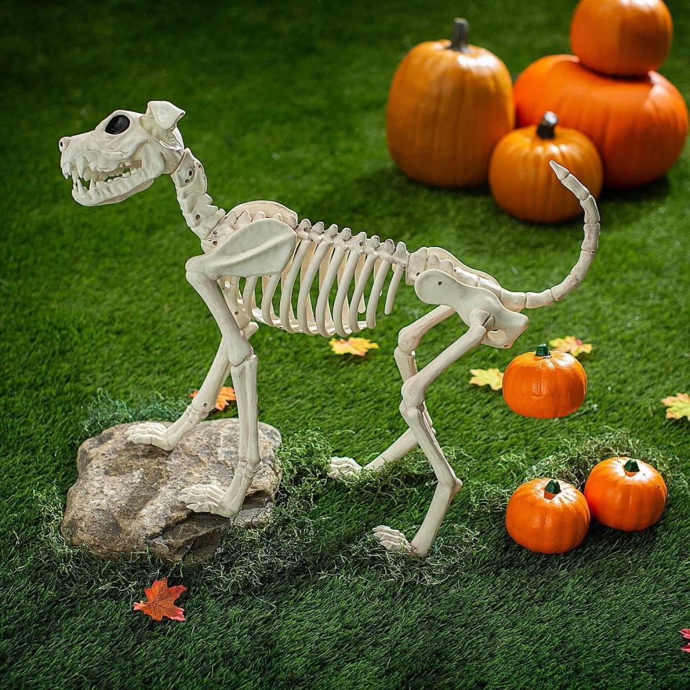 image:image36 x 21 Dog Skeleton Pooping Pumpkins Halloween Decorating Kit 4 Pc