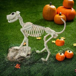 36″ x 21″ Dog Skeleton Pooping Pumpkins Halloween Decorating Kit – 4 Pc.