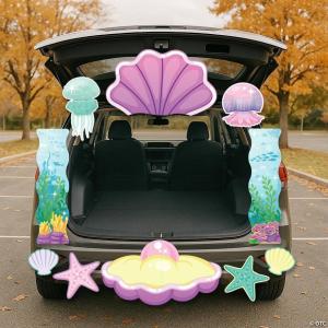Fun Express Value Under the Sea Mermaid Trunk-or-Treat Cardstock Decorating Kit – 10 Pieces