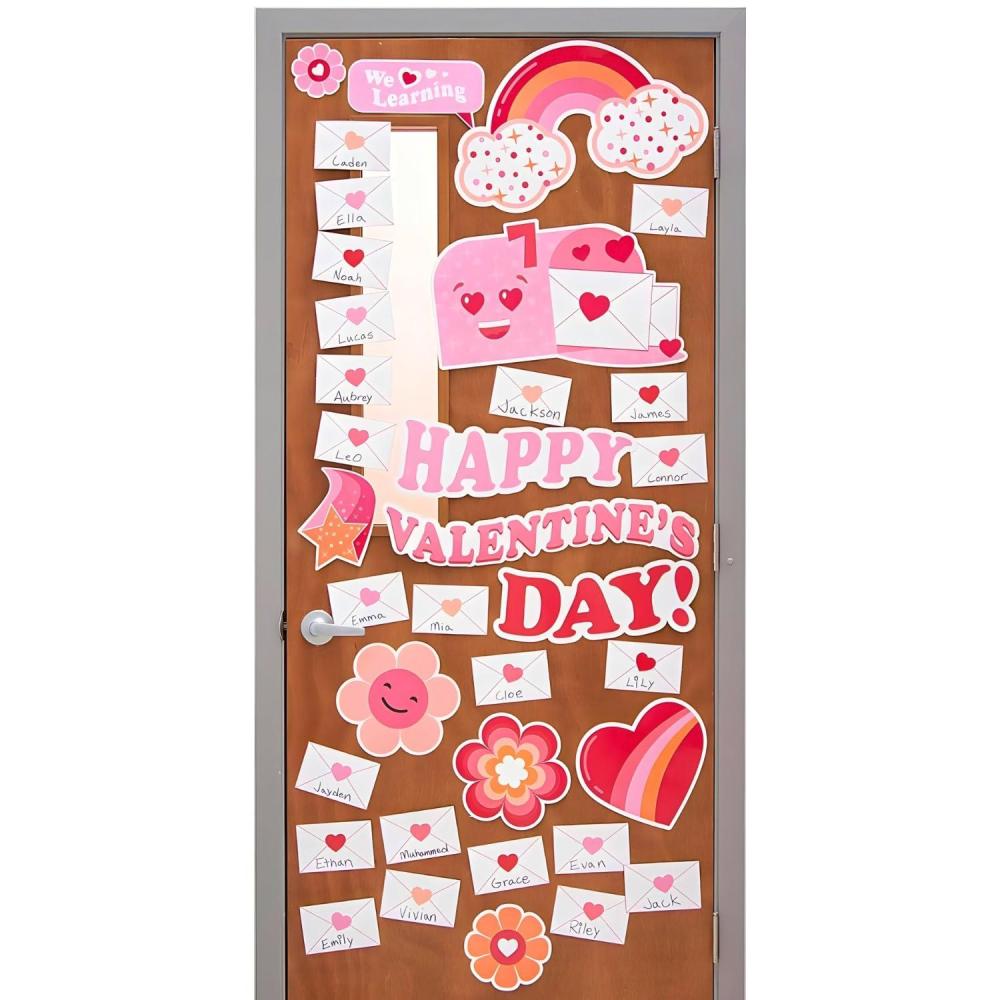 image:imageFun Express Happy Valentines Day Door Decorating Kit 44 Pieces