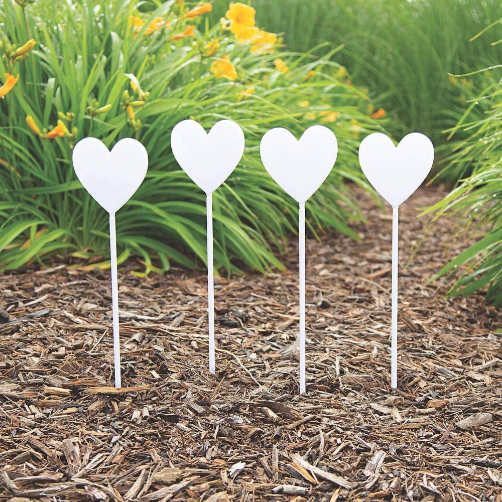image:imageFun Express Heart Yard Signs Perfect for Parties Events and Celebrations 4 x 4 Vibrant HeartShaped Decor for Your Yard or Garden 12 Pieces