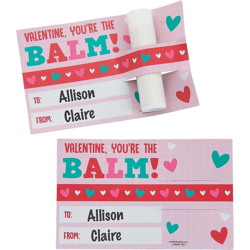 image:imageFun Express Lip Cover Valentine Exchanges with Card for 24 Multicolor