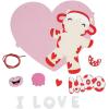 Valentine’s Day I Love Moo Sign Craft Kit – 12 Sets – Fun DIY Craft for Kids, Perfect for Creative Valentine Crafting