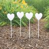 Fun Express Heart Yard Signs – Perfect for Parties, Events, and Celebrations – 4″ x 4 Vibrant Heart-Shaped Decor for Your Yard or Garden – 12 Pieces