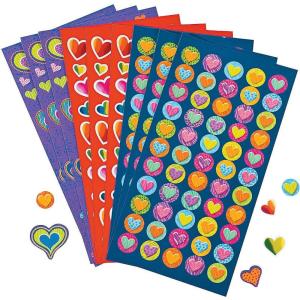 Fun Express – Valentine Heart Sticker Sheets for Valentine’s Day – Stationery – 24 Pieces